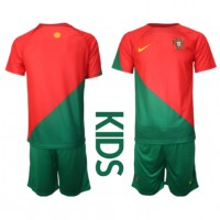 Otroški Nogometni dresi Portugalska Domači SP 2022 Kratek Rokav (+ Kratke hlače)